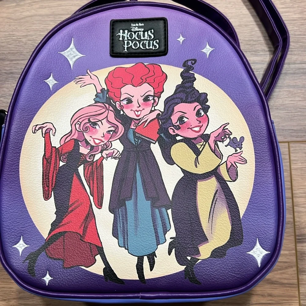 Disney Hocus Pocus Backpack with Cat Coin Purse and Card Holder Wallet